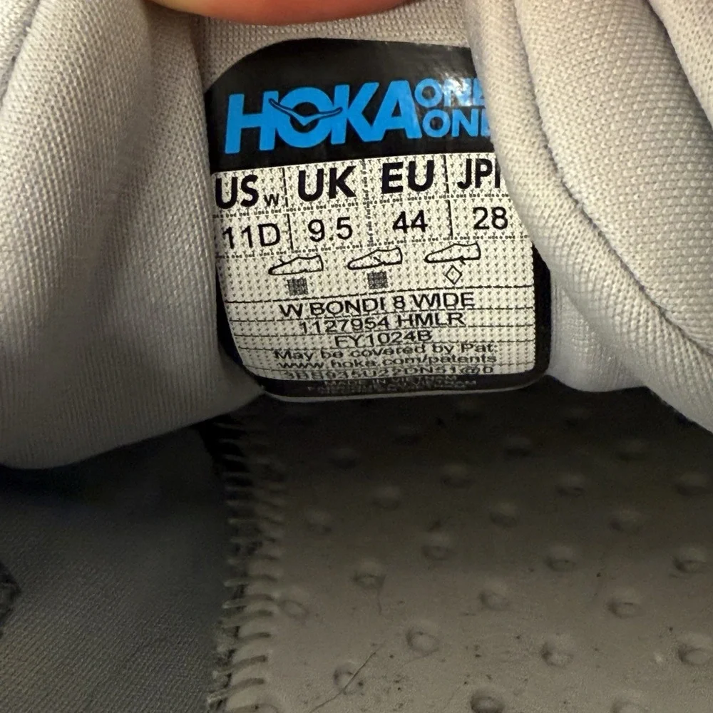 Hoka One Clifton 8 Shoes Womens Sz 11 D Gray Athletic Sneakers NO INSOLES**